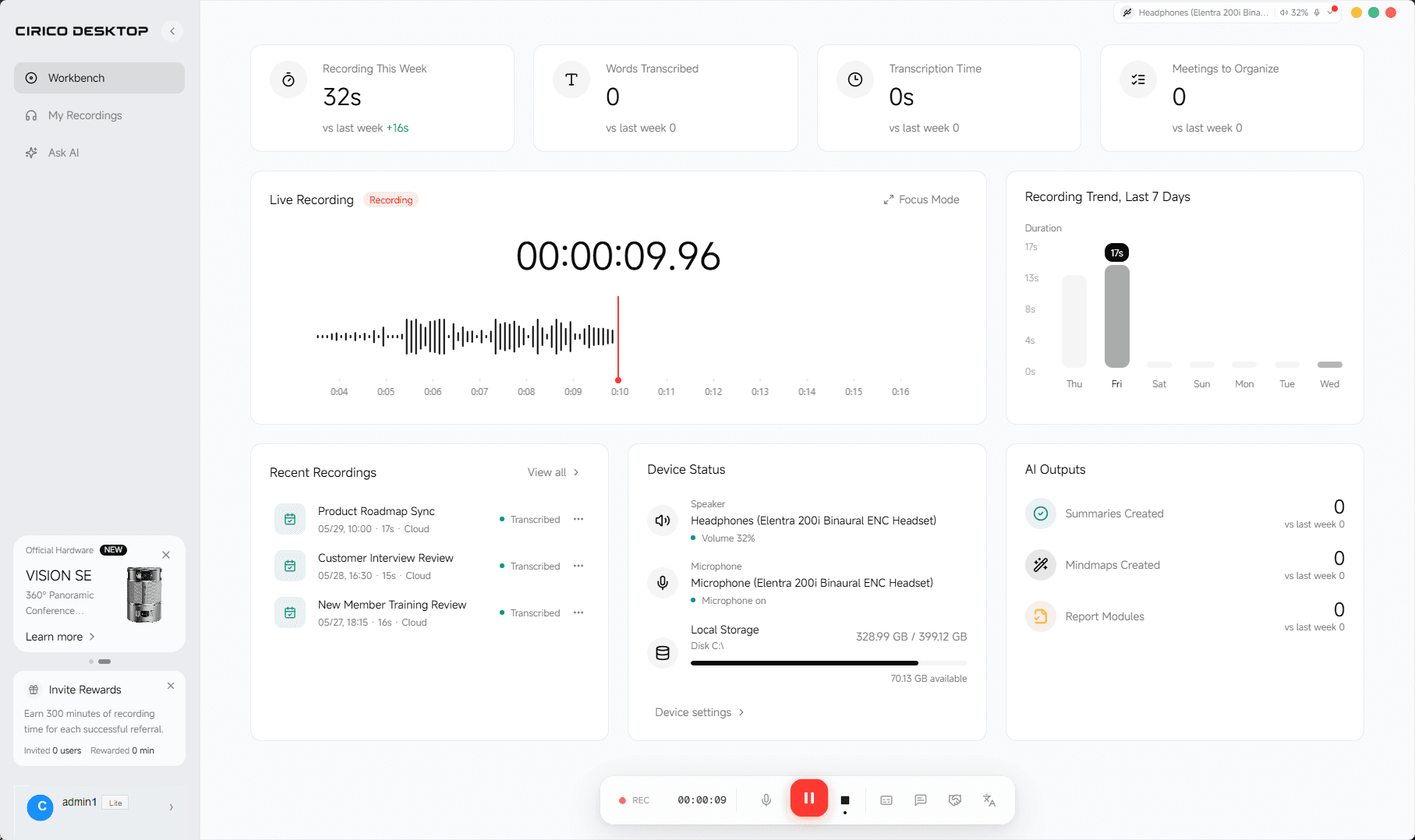 CIRICO Desktop 会议工作台预览